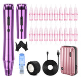 TATELF Wireless Tattoo Kit, Professional Permanent Makeup Machine with 2pcs Batteries 20pcs Cartridges Needles Permanent Makeup Tattoo Pen for Beginners