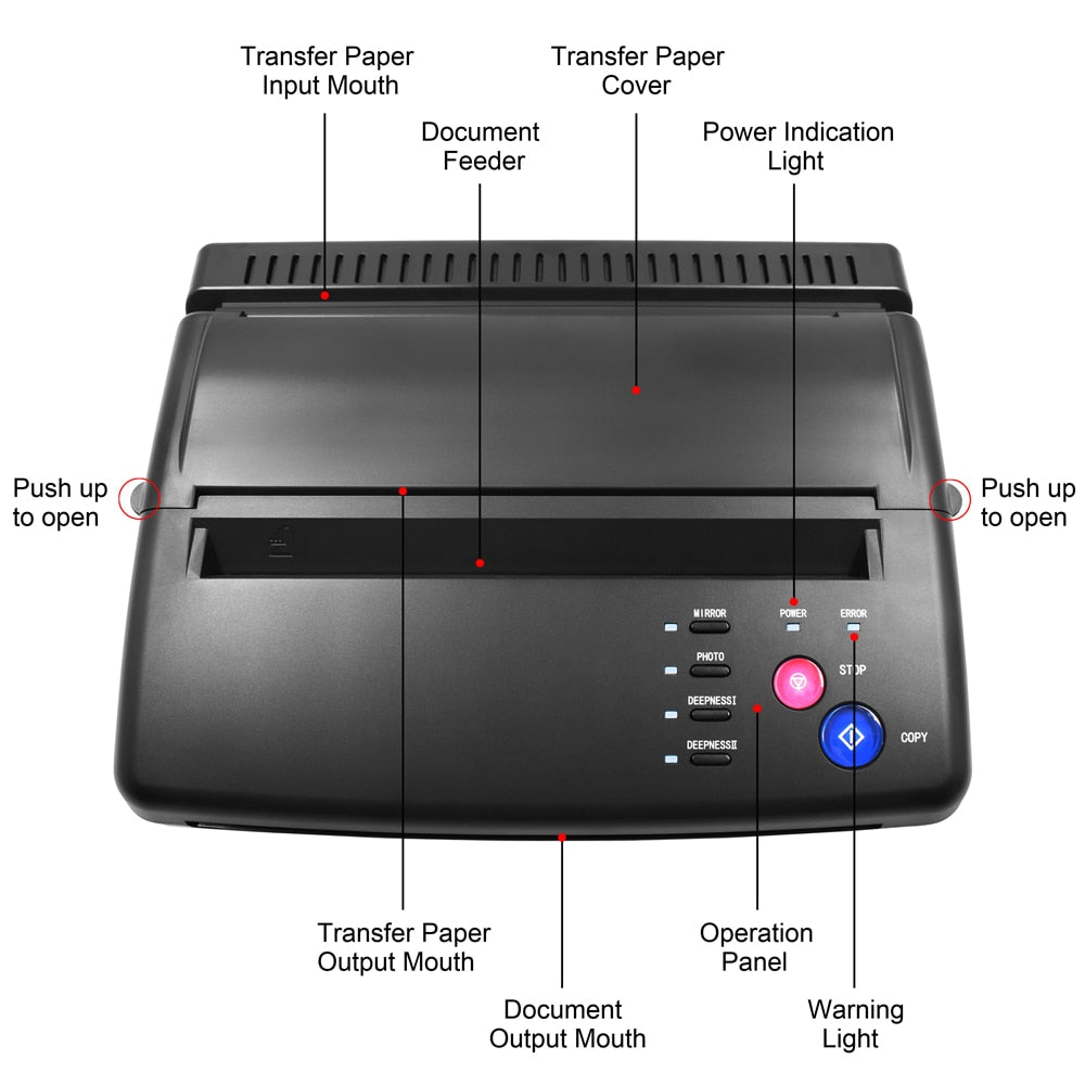 PRO Tattoo Stencil Maker Transfer Machine Flash Thermal Copier